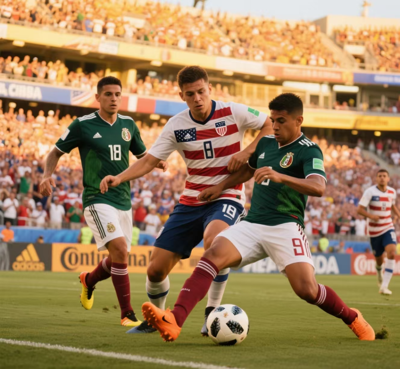 墨西哥体育选手在足球比赛中获得胜利